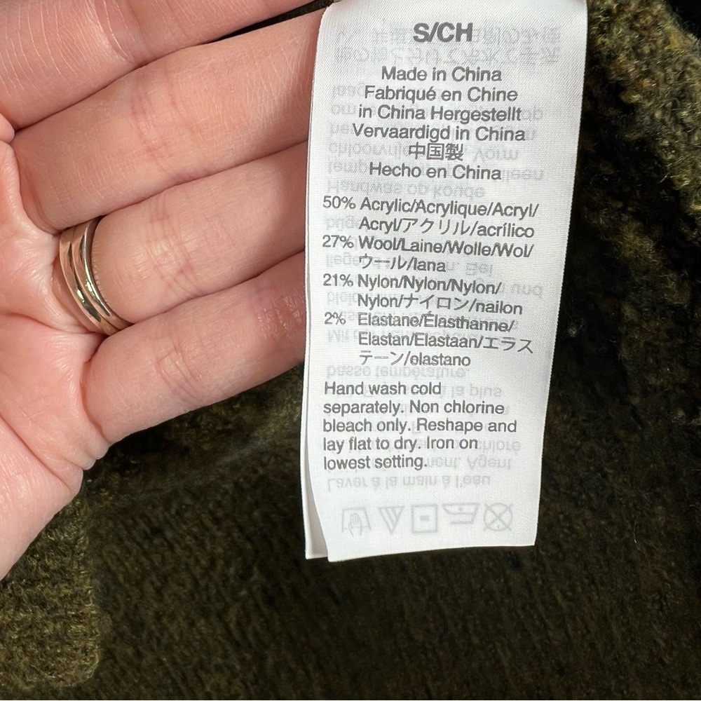 Madewell‎ Green Wool Blend Mercer Turtleneck Sweater - Picture 4 of 5